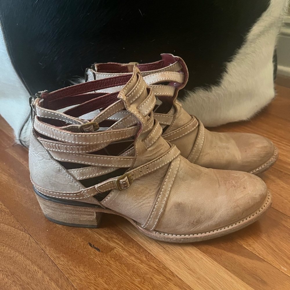 Freebird Tan Ankle Boots
